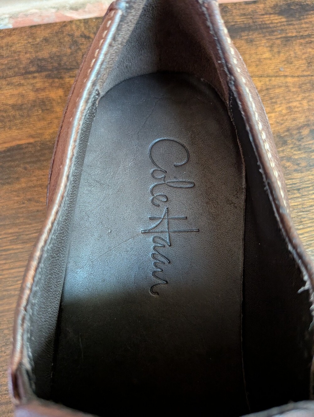 Cole Haan Nike Air Brown Leather Slip On Loafers Men's Size 7.5 US - Picture 8 of 9